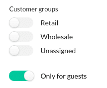Sylius blacklist plugon - Examples of customer groups