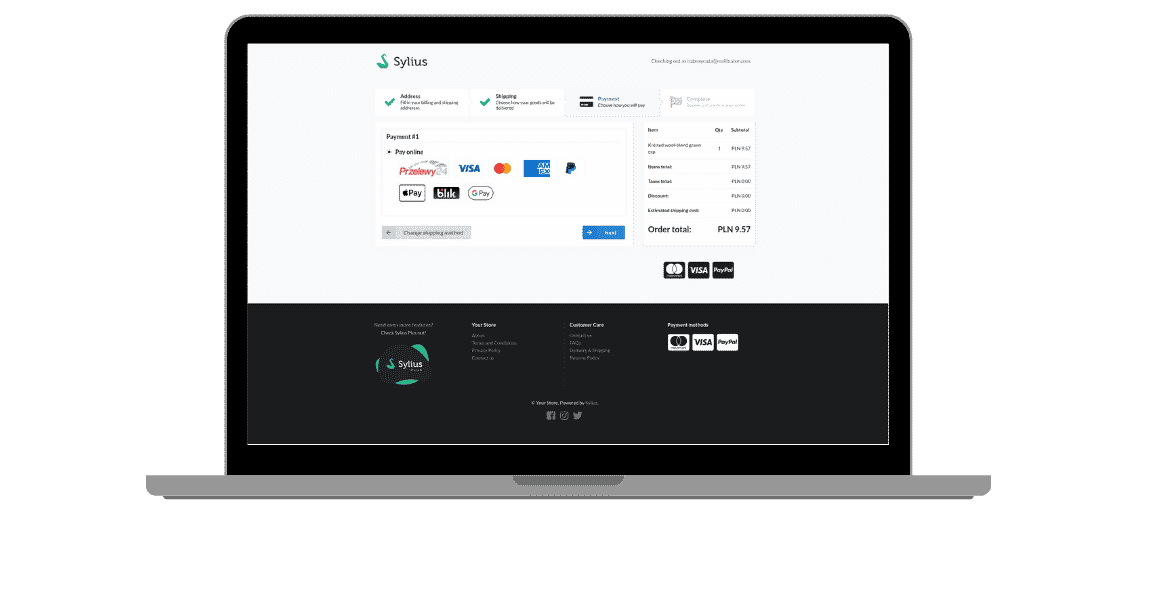 Adyen payments - Sylius dashboard