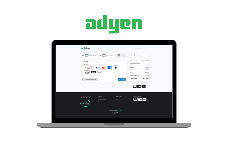 Adyen payments - Sylius dashboard