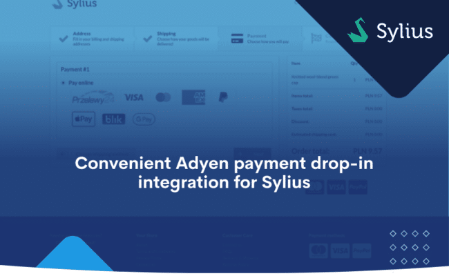 Convenient Adyen payment drop-in integration for Sylius