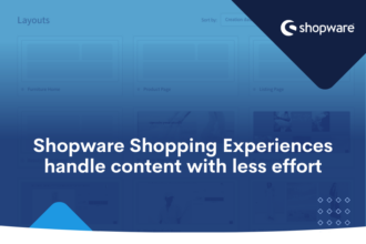 Shopware Shopping Experiences handle content with less effort