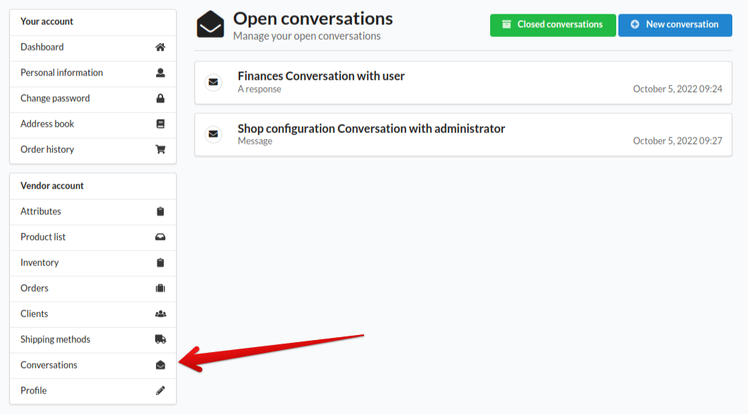 BitBag OpenMarketplace - Conversations